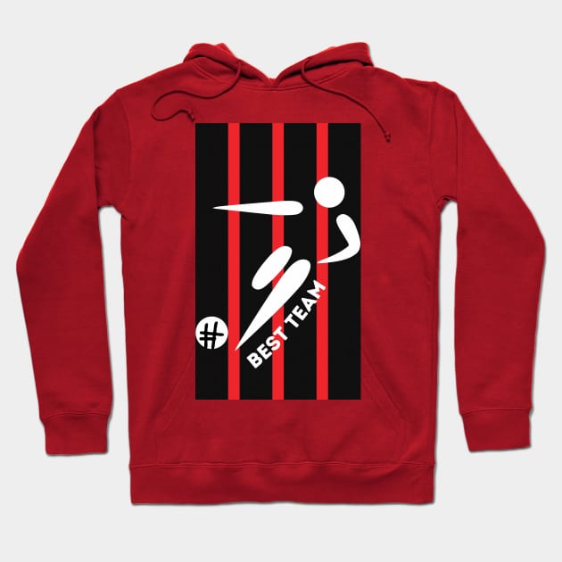 RED BLACK BEST TEAM - Football Player Hoodie by O.M design